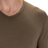 RED2104 T-SHIRT V-NECK REGULAR AUS BAUMWOLLE | OLIVE