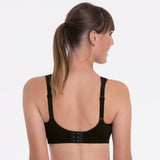 Anita AIR CONTROL, SPORTS BRA DELTAPAD | BLACK