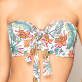 LA TROPICALE BLANC BANDEAU BIKINI-TOP