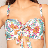 LA TROPICALE BLANC BANDEAU BIKINI-TOP