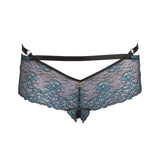 DIANA PANTY OUVERT MIT VERSTELLBAREN BÄNDERN SCHWARZ/BLAU