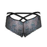 DIANA PANTY OUVERT MIT VERSTELLBAREN BÄNDERN SCHWARZ/BLAU