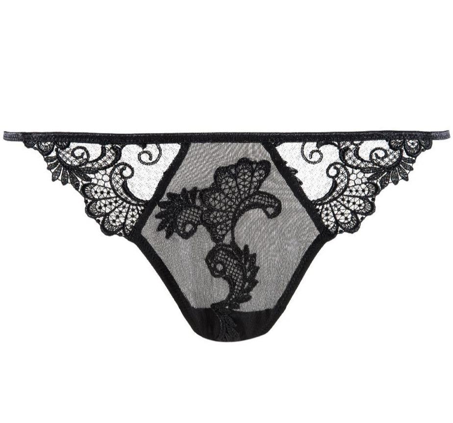 DRESSING FLORAL NOIR STRING SEXY