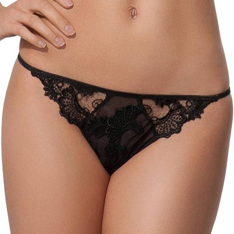 DRESSING FLORAL NOIR STRING SEXY