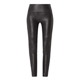 FAUX LEATHER QUILTED LEGGINGS