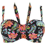 LA TROPICALE NOIR BANDEAU BIKINI-TOP