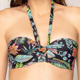 LA TROPICALE NOIR BANDEAU BIKINI-TOP MIT BÜGEL