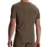 RED2104 T-SHIRT V-NECK REGULAR AUS BAUMWOLLE | OLIVE