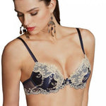 SPLENDEUR SOIE MARINE SEIDEN PUSH-UP BH